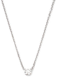 My-D Jewelry שרשרת זהב לבן משובצת יהלום מרחף 0.50 קראט