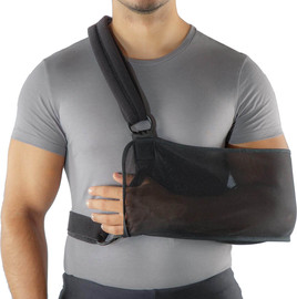 MOVIBRACE מתלה לזרוע פאוץ' רשת, עם רצועה מרופדת להצמדת הזרוע לגוף