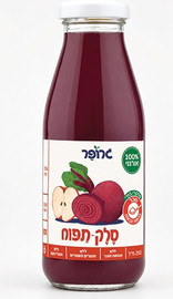 גרופר מיץ תפוח סלק  מארז בקבוקי זכוכית 12 יחידות