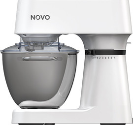 novo מיקסר מקצועי כולל 2 קערות - 5/6 ליטר NOVO נובו NSM7800 קרם