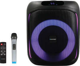 Blaupunkt רמקול מסיבות בחיבור בלוטוס באיכות עוצמתית עם מיקרופון אלחוטי ושלט שחור