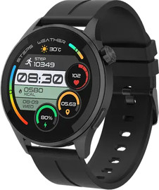 Blaupunkt שעון חכם מעוצב עם צג חדשני ו GPS מובנה BP-1390 Pro כולל 3 רצועות בצבעים שחור, כחול וכתום שחור