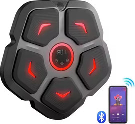 uncategorized מכונת אגרוף חכמה עם מוסיקה אינטראקטיבית Bluetooth 5.0 ותאורת LED מגניבה שחור