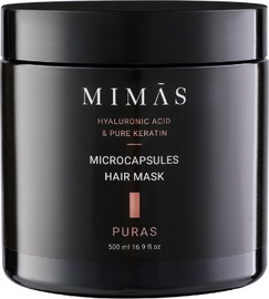 MIMAS מסכת מיקרו - קפסולות ויטמין E לשיקום שיער יבש ופגום מסדרת 'פיוראס' 500 מ"ל - מימאס