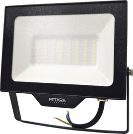 Fetaya פנס הצפה בצבע שחור מדגם 50W  SUPER SKINNY  אור חם