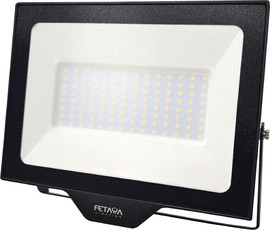 Fetaya פנס הצפה בצבע שחור מדגם 100W  SUPER SKINNY  אור חם
