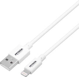 Fetaya כבל טעינה מהירה USB TO LIGHTNING אורך כ- 1 מטר בצבע לבן