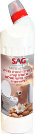 SAG SAG’EL ACTIVE – ג’ל מרוכז להסרת אבנית וכתמים קשים לניקוי וחיטוי אסלות בניחוח שקדים- SA128