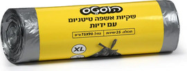 הוסטס שקיות אשפה טיטניום עם ידיות 25 יחידות