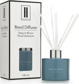 H Home Fragrance מפיץ ריח עם מקלות בניחוח פריחת הגרניום