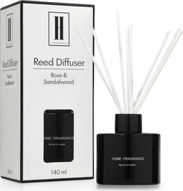 H Home Fragrance מפיץ ריח עם מקלות בניחוח ורדים סנדלווד
