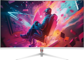 MAG מסך מחשב גיימינג קעור MAG C27F300YW 27'' VA FHD 300Hz 1ms - עיצוב R1500 - רמקולים מובנים - צבע לבן