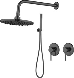 HOME-PRO סט קומפלט למקלחת שחור