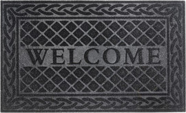 HOME-PRO שטיח כניסה 75*45 welcome ס"מ שחור