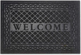 HOME-PRO שטיח כניסה 90*60 welcome ס"מ שחור