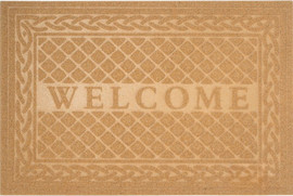 HOME-PRO שטיח כניסה 90*60 welcome ס"מ בז'