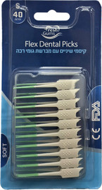 Fresh Gums Fresh Gums קיסמי שיניים עם מברשת גומי רכה לעיסוי החניכיים ולשמירה על פה בריא ונקי S