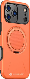 Miracase כיסוי ל-iPhone 17 Pro בצבע כתום דגם MiraMag מבית Miracase