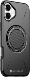 Miracase כיסוי ל-iPhone 16 בצבע שחור דגם MiraMag מבית Miracase