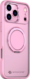 Miracase כיסוי ל-iPhone 17 Pro בצבע ורוד דגם MiraRing מבית Miracase