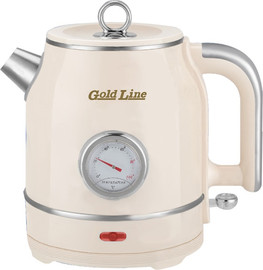 Gold Line קומקום חשמלי בעיצוב רטרו 1.5 ליטר Gold Line גולד ליין ATL-782 קרם