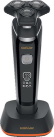 Gold Line מכונת גילוח נטענת יבש/רטוב כולל אישור מכון צמת Gold Line גולד ליין Floating Carbon Blades 3D-PRO ATL-345