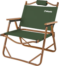 פיקניק כיסא קמפינג דמוי עץ | Woodlook Chair - ירוק