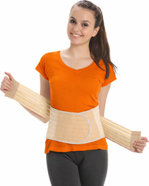Orthowell חגורת גב אוורירית עם חיזוקים – תמיכה לגב והקלה בכאב