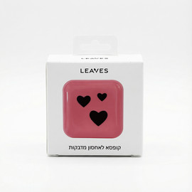 LEAVES קופסא למדבקות - ורוד
