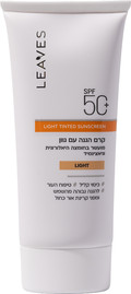 LEAVES קרם הגנה לפנים SPF50+ עם גוון לייט
