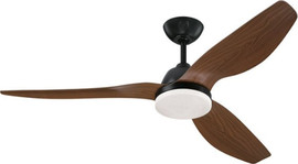 Westinghouse מאוורר תקרה 52" כולל גוף תאורה ושלט Westinghouse ווסטינגהאוס CCT Magnolia 52 - דמוי עץ/שחור
