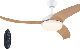 Westinghouse מאוורר תקרה 52" כולל שלט ותאורת Westinghouse 36W LED ווסטינגהאוס Valeria 52 עץ