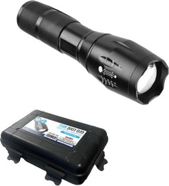 OMEGA פנס נטען 15W עם זום טלסקופי OMEGA