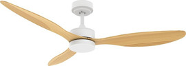 Norther מאוורר תקרה 52" כולל תאורת LED משתנה ושלט Norther נורטר Vermont 52 - לבן/עץ