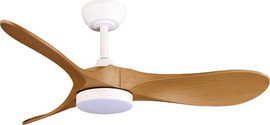 Norther מאוורר תקרה 42" כולל תאורת LED משתנה ושלט Norther נורטר York 42 - לבן/עץ