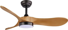Norther מאוורר תקרה 42" כולל תאורת LED משתנה ושלט Norther נורטר York 42 - שחור/עץ