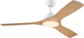 Westinghouse מאוורר תקרה 52" כולל שלט ותאורת Westinghouse LED ווסטינגהאוס Jessica לבן משולב עץ אלון