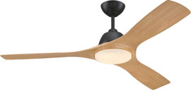 Westinghouse מאוורר תקרה 52" כולל שלט ותאורת Westinghouse LED ווסטינגהאוס Jessica שחור משולב עץ אלון