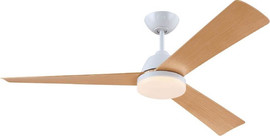 Westinghouse מאוורר תקרה חוץ 52" כולל תאורת 28W LED ושלט Westinghouse ווסטינגהאוס Ocean DC 52 - לבן/אלון
