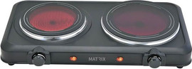 MATRIX כיריים חשמליות קרמיות כפולות Matrix מאטריקס Verona 2 שחור