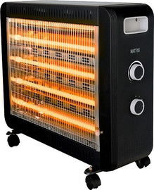 MATRIX תנור חימום קוורץ ענק 2700W - ‏6 גופי חימום Matrix מאטריקס Milano שחור