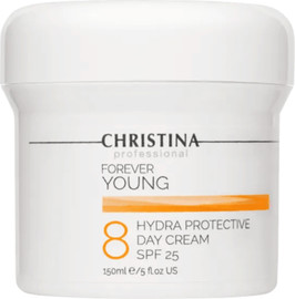 CHRISTINA קרם יום מגן הידרה בעל מקדם הגנה 25 SPF (שלב 8) 150 מל מסדרת פוראבר ייאנג