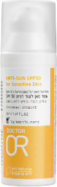 דוקטור עור אנטי סאן לעור רגיש SPF 50 תחליב הגנה ללא בישום ללא פראבנים