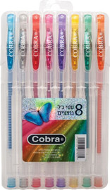 Cobra Cobra עט ג'ל נוצץ 8 יחידות במארז