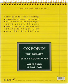 Oxford בלוק צהוב A4 שורה אוקספורד