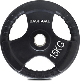BASH-GAL צלחת אולימפית ציפוי גומי 15 ק"ג
