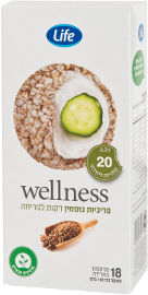 LIFE WELLNESS פריכיות כוסמין דקות למריחה