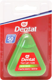 לייף Dental חוט דנטלי עם שעווה בתוספת פלואוריד בטעם מנטה