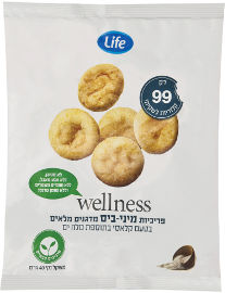 Life Wellness פריכיות מיני ביס בטעם קלאסי בתוספת מלח ים