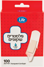 לייף פלסטרים שקופים עמידים במים